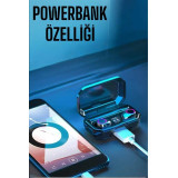 Dijital Göstergeli Bluetooth Bağlantılı Kulaklık Dokunmatik Kontrol