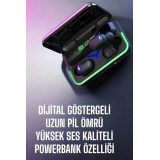 Extra Bass Kablosuz Kulaklık Işıklı Bluetooth Kulaklık Powerbank Özell