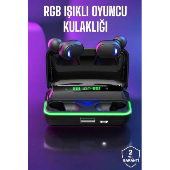 Bluetooth Kulaklık Powerbankli Yüksek Ses Kaliteli Şarj Göstergeli