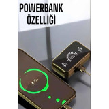 Aynalı Bluetooth Kulaklık Telefon Standlı Dijital Göstergeli