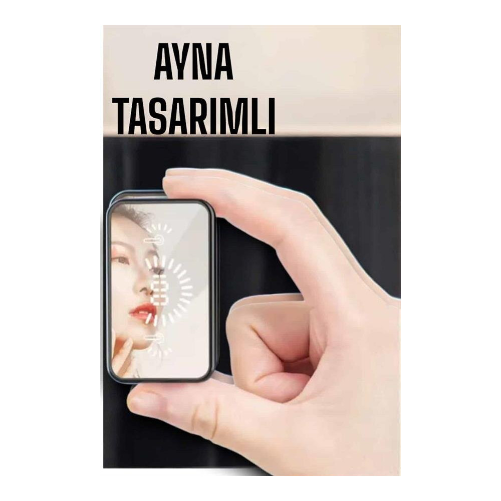 Aynalı Bluetooth Kulaklık Telefon Standlı Dijital Göstergeli