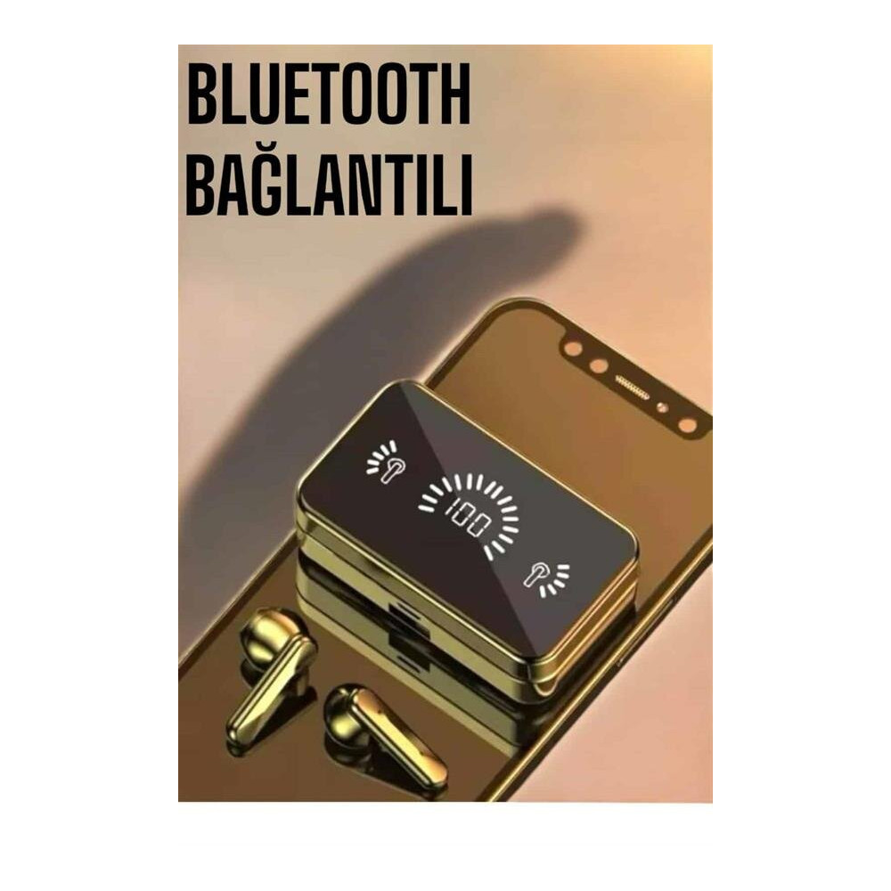 Aynalı Bluetooth Kulaklık Telefon Standlı Dijital Göstergeli