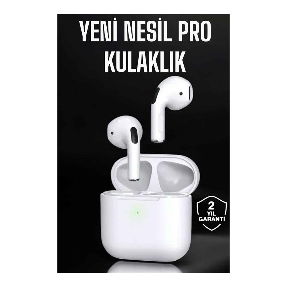 Beyaz Yeni Nesil Pro Bluetooth Kulaklık Yüksek Ses Kaliteli ANC Özelli