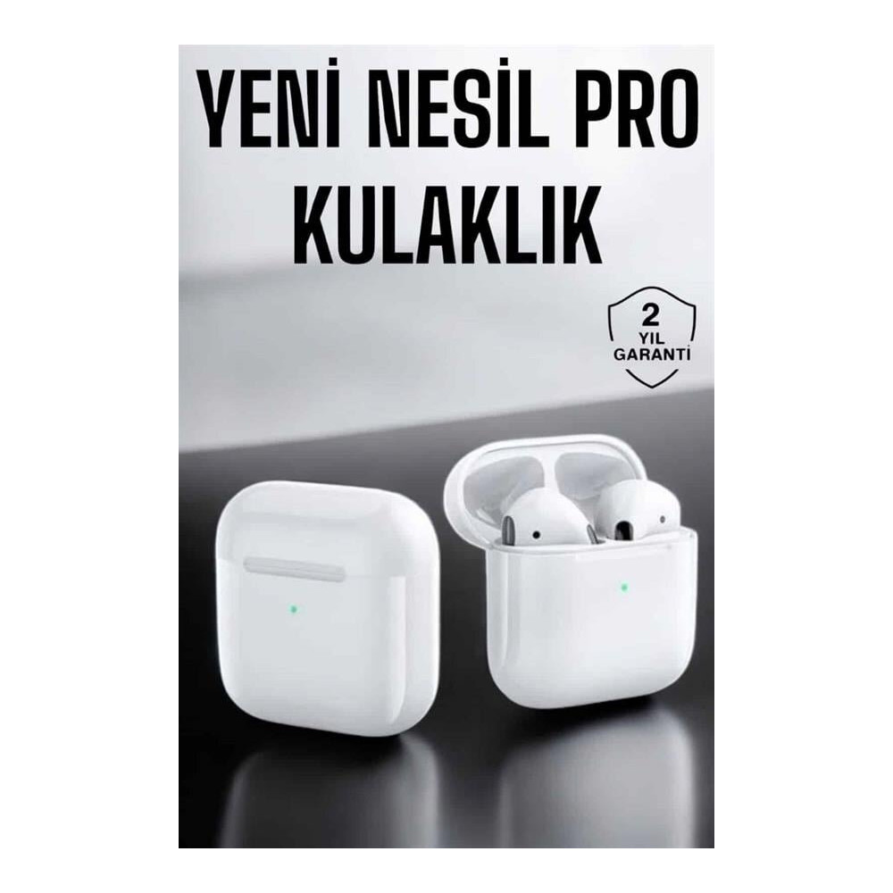 Yeni Nesil Pro Bluetooth Kulaklık Uzun Pil Ömrü Beyaz