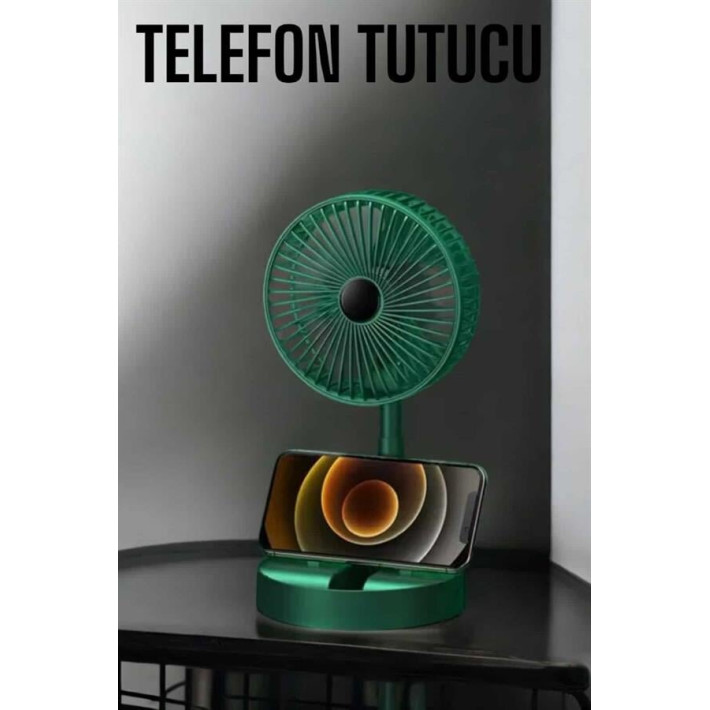 Katlanabilir Şarjlı Mini Fan 3 Kademeli Hız Ayarlı Taşınabilir