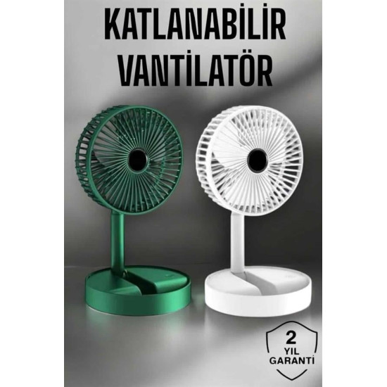 Katlanabilir Şarjlı Mini Fan 3 Kademeli Hız Ayarlı Taşınabilir