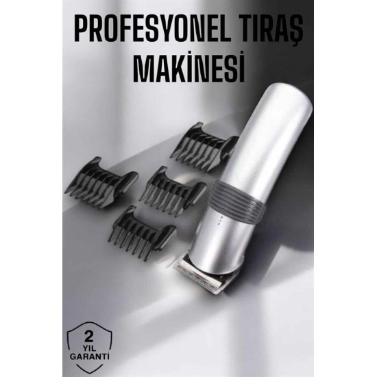 4 Taraklı Taşınabilir Profesyonel Saç ve Sakal Kesme Tıraş Makinesi
