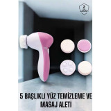 Taşınabilir Yüz Temizleme Cihazı Masaj Peeling Temizlik 5 Başlıklı