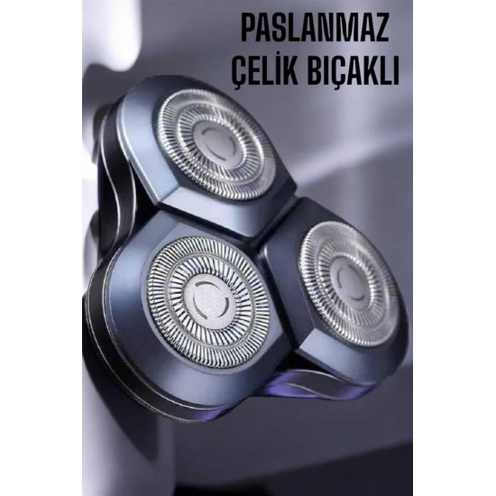 Tıraş Makinesi Hassas Ciltlere Özel Döner Başlıklı Pürüzsüz Görünüm