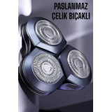 Tıraş Makinesi Hassas Ciltlere Özel Döner Başlıklı Pürüzsüz Görünüm