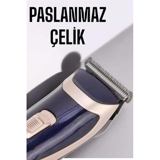 Profesyonel Şarjlı Saç ve Sakal Kesme Makinesi – Unisex 12 mm Ayarlana