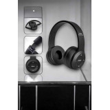 Kulak Üstü TF Kart ve AUX Destekli Ergonomik Bluetooth Kulaklık