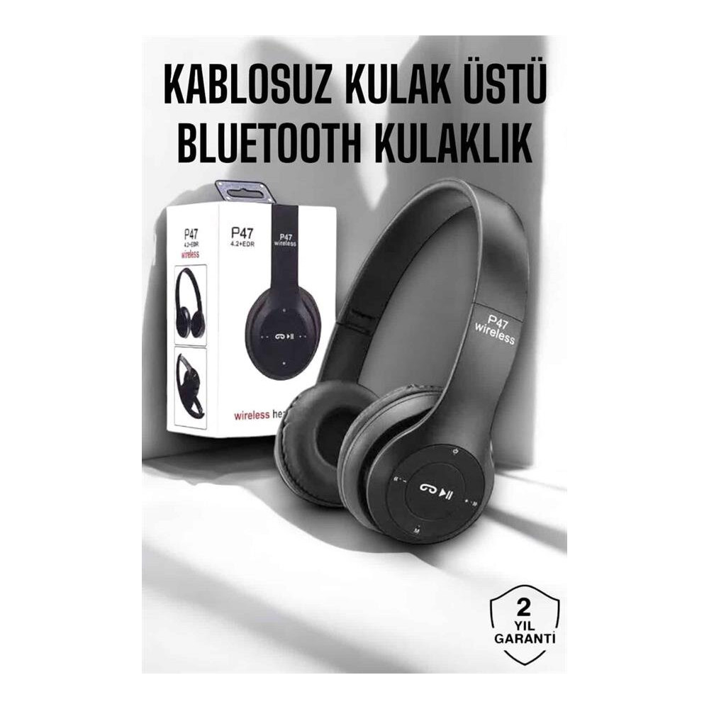 Kulak Üstü TF Kart ve AUX Destekli Ergonomik Bluetooth Kulaklık