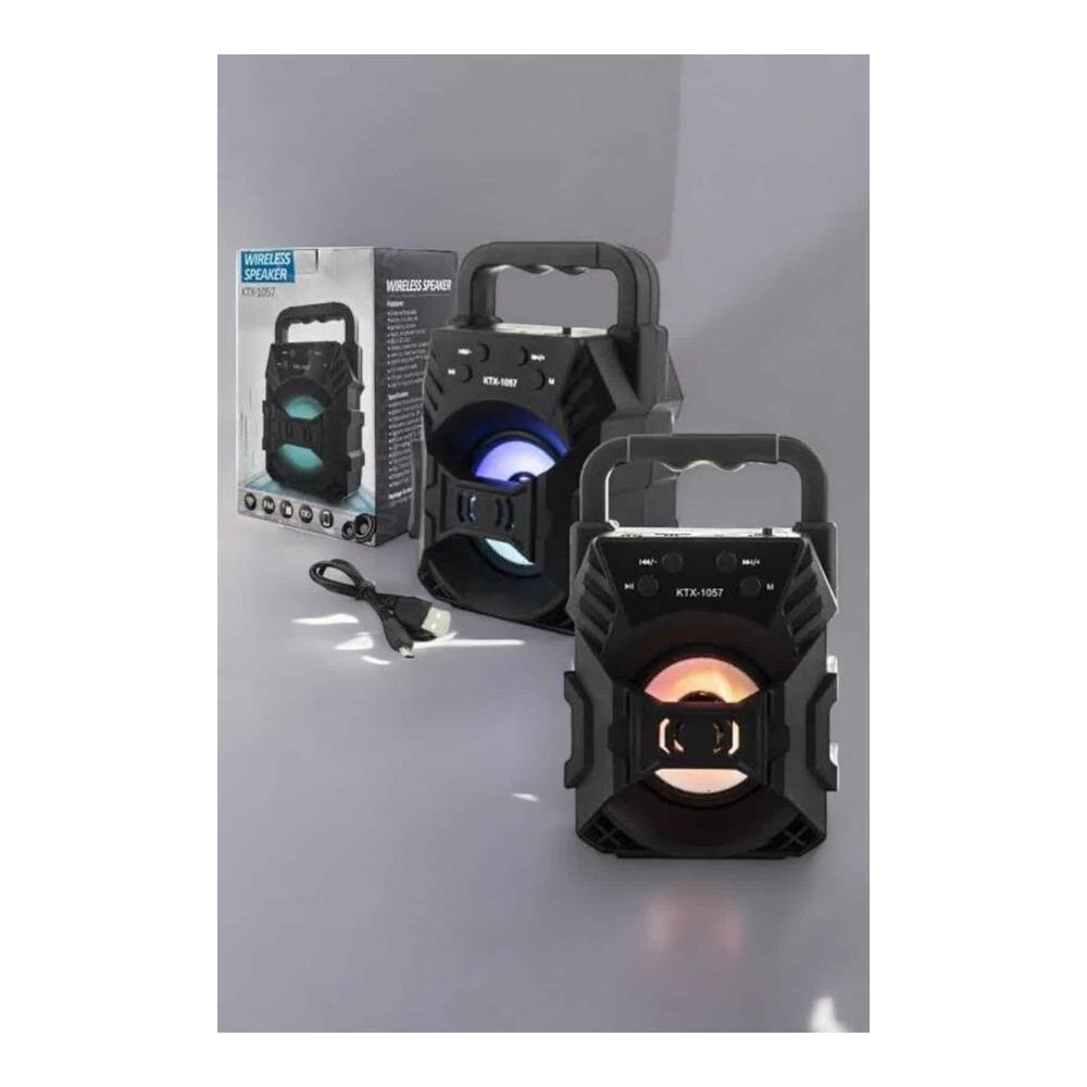 Işıklı Bluetooth Hoparlör Müzik ve Renkli Işık Taşınabiilir