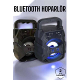 Taşınabilir Bluetooth Hoparlör Led Işıklı Uzun Pil Ömrü
