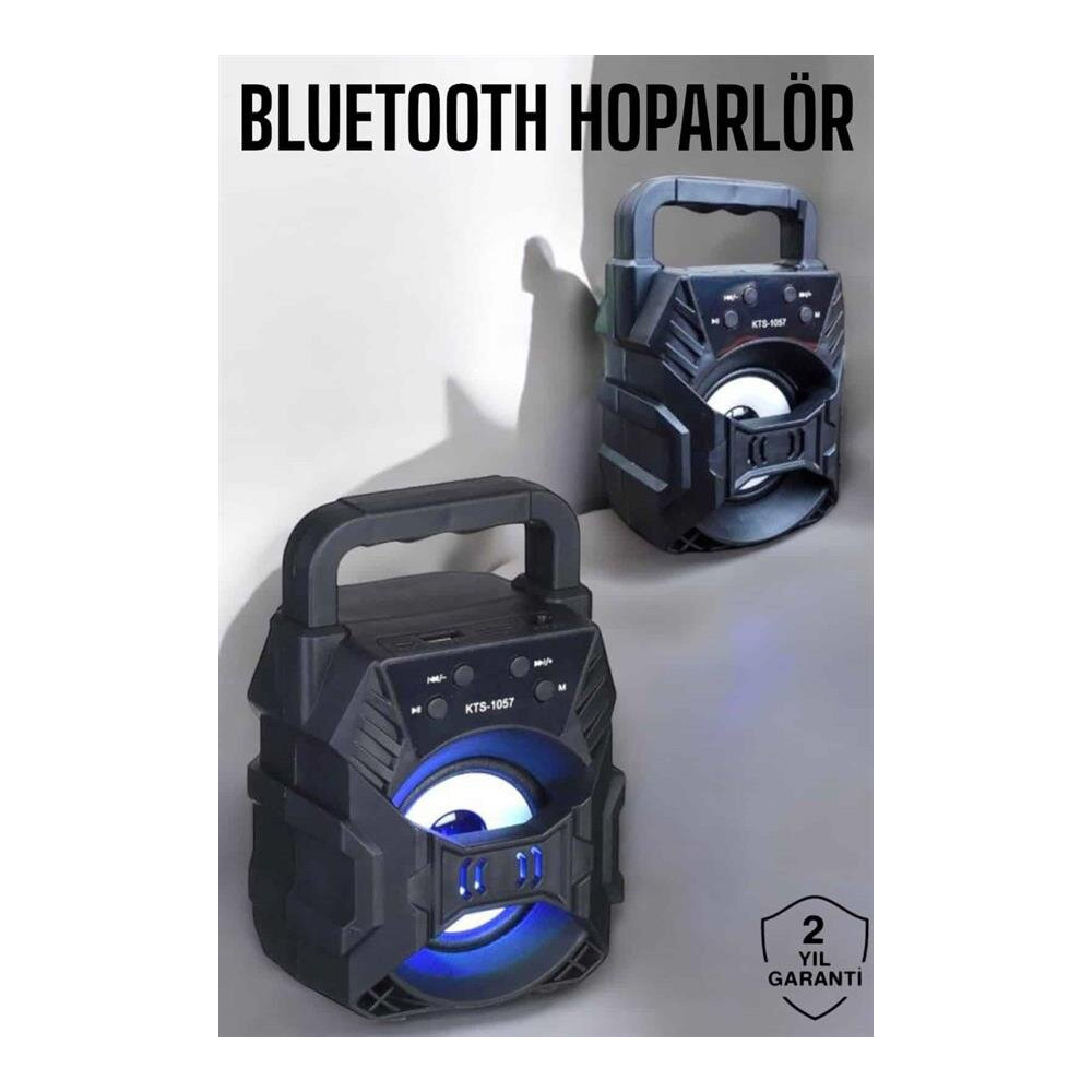 Taşınabilir Bluetooth Hoparlör Led Işıklı Uzun Pil Ömrü