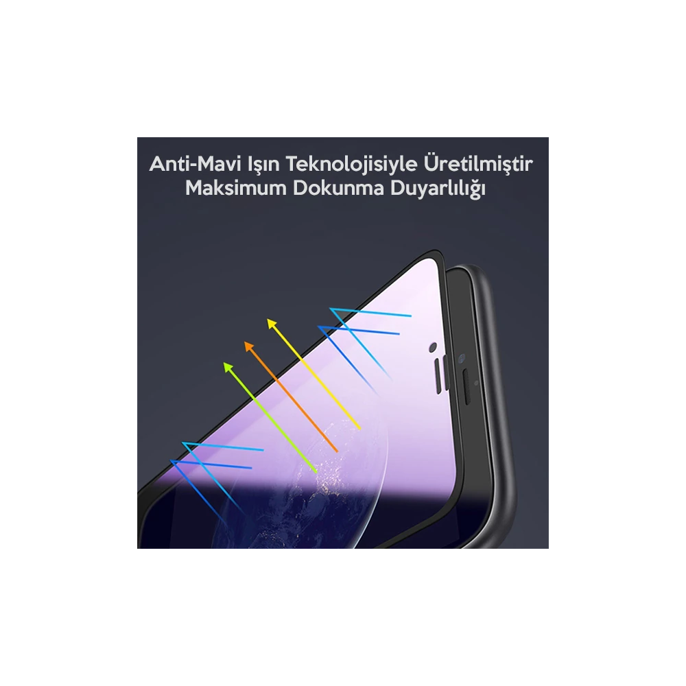 İPhone 11 Pro Anti Blue Light 3D Full Cam Ekran Koruyucu