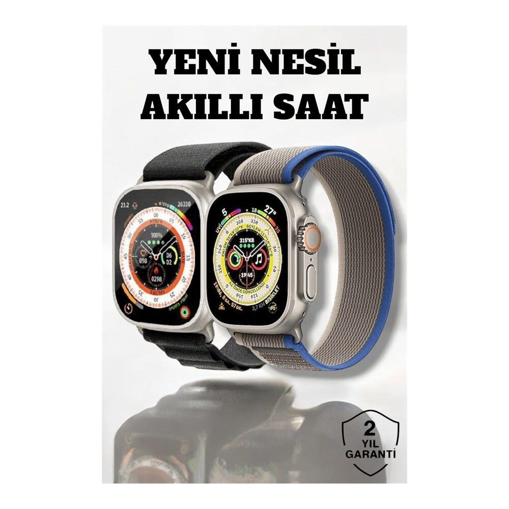49MM Ekranlı Kan Basıncı ve Adımsayar Özellikli Bluetooth Akıllı Saat