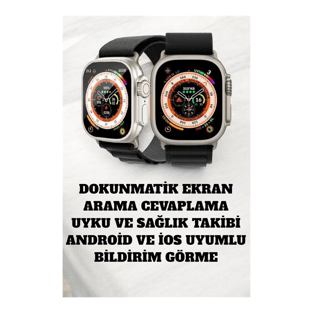 49MM Ekranlı Kan Basıncı ve Adımsayar Özellikli Bluetooth Akıllı Saat