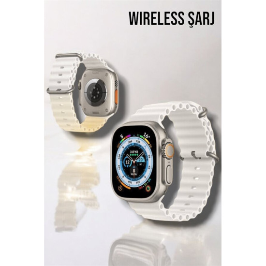 Bluetooth Bağlantılı 49MM Dokunmatik Akıllı Saat Sağlık ve Spor Takip 