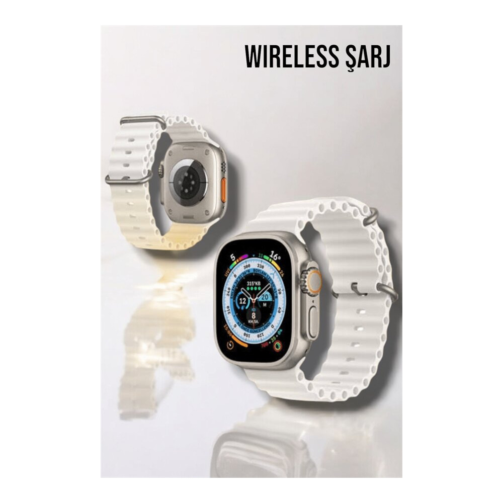 Bluetooth Bağlantılı 49MM Dokunmatik Akıllı Saat Sağlık ve Spor Takip 