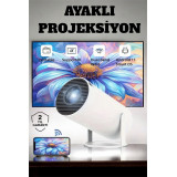 4K Uyumlu 130 İnç Full HD Projeksiyon Cihazı ve Kablosuz Aktarım Özell