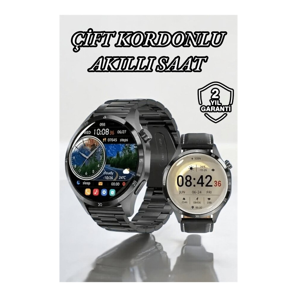 Çift Kordonlu Yüksek Çözünürlüklü Akıllı Saat Uyku İzleyici & Spor Mod
