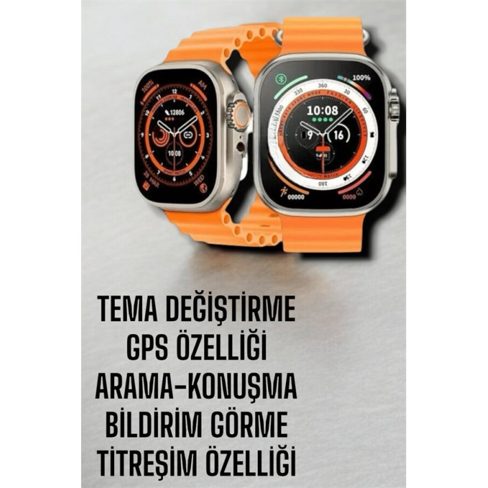 Suya ve Toza Dayanıklı 45 MM Akıllı Saat Bildirim ve Cevapsız Çağrı Gö