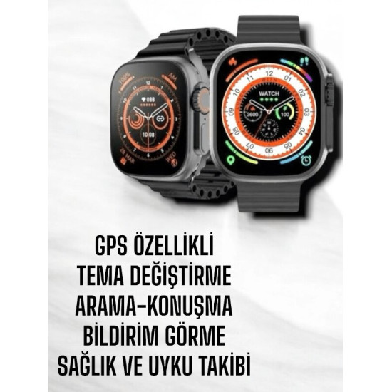 Yeni Nesil Ultra Akıllı Saat Titreşimli Uyku & Sağlık Takibi Çift Kord