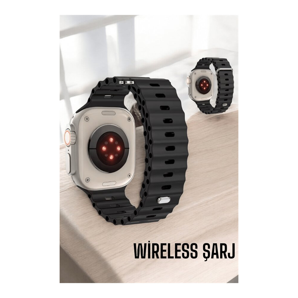 45 MM Gri Kasa Ultra Akıllı Saat Sesli Görüşme Sağlık Takibi Suya Daya