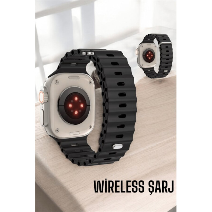 45 MM Gri Kasa Ultra Akıllı Saat Sesli Görüşme Sağlık Takibi Suya Daya