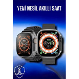 45 MM Gri Kasa Ultra Akıllı Saat Sesli Görüşme Sağlık Takibi Suya Daya