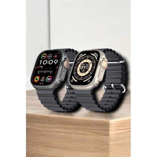 45 MM Gri Kasa Ultra Akıllı Saat Sesli Görüşme Sağlık Takibi Suya Daya