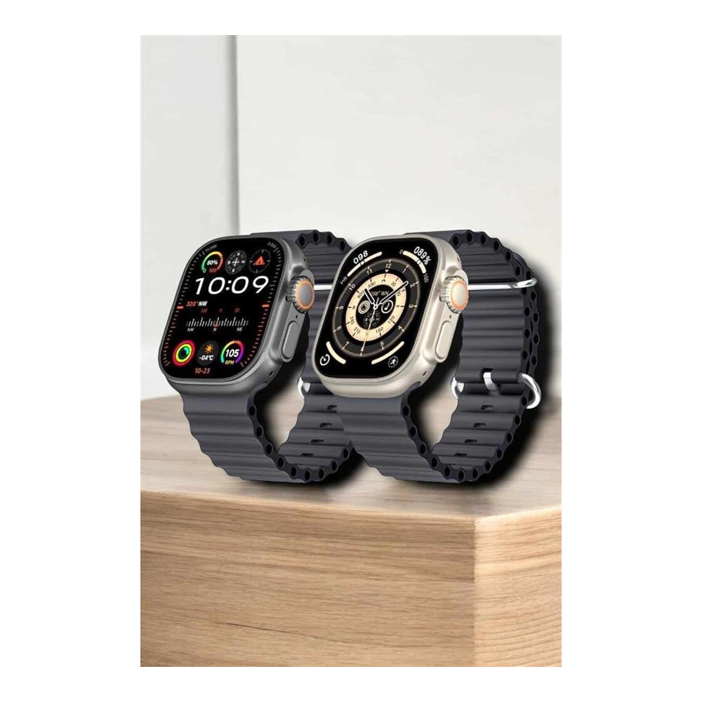 45 MM Gri Kasa Ultra Akıllı Saat Sesli Görüşme Sağlık Takibi Suya Daya