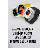 45 MM Gri Kasa Ultra Akıllı Saat Sesli Görüşme Sağlık Takibi Suya Daya