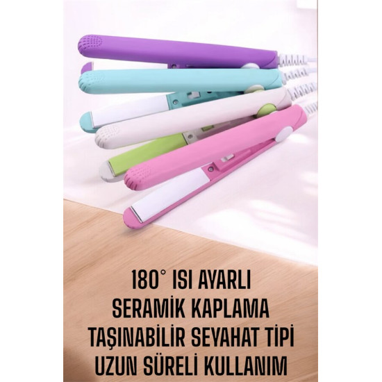180°C Isı ve Uzun Süre Kalıcı Düzlük Sağlayan Mini Saç Düzleştirici