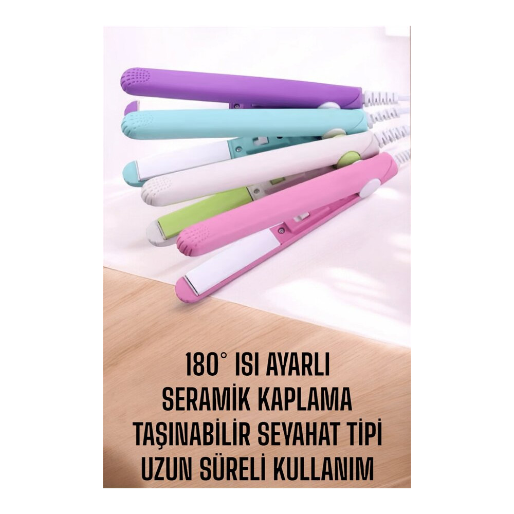 180°C Isı ve Uzun Süre Kalıcı Düzlük Sağlayan Mini Saç Düzleştirici