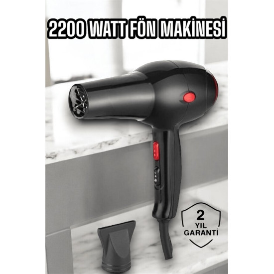 Soğuk Üfleme Özellikli 2200W Profesyonel Fön Makinesi