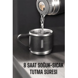 500 ml Kapasiteli Taşınabilir Basınçlı Termos Seti Günlük Kullanım içi