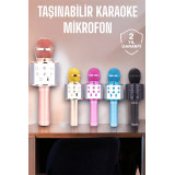 Taşınabilir Bluetooth Karaoke Mikrofon: Hafıza Kart Girişli Etkileyici