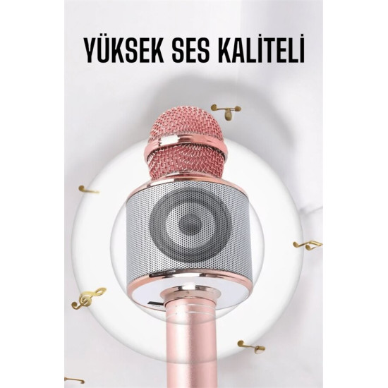 Taşınabilir Bluetooth Karaoke Mikrofon: Hafıza Kart Girişli Etkileyici