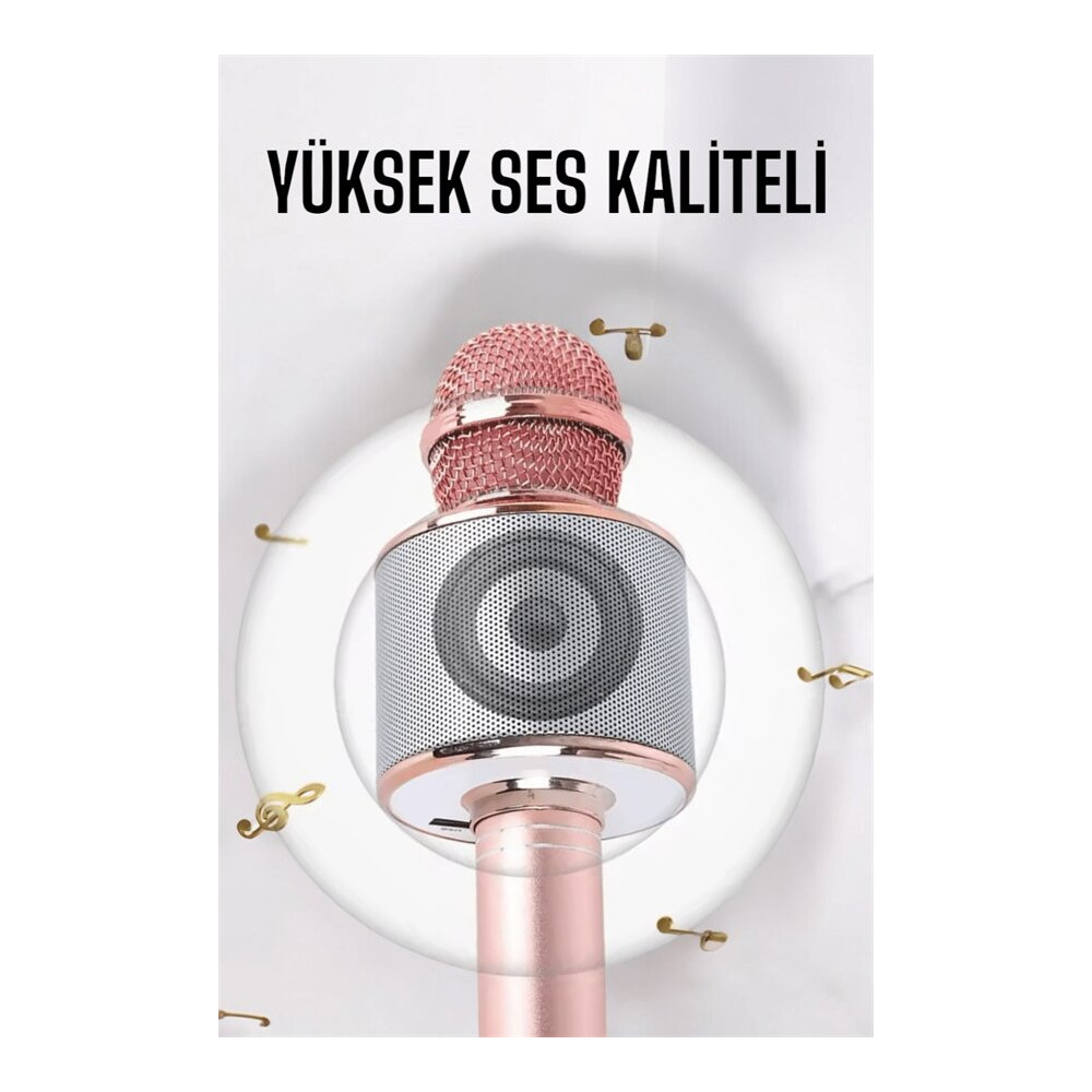 Taşınabilir Bluetooth Karaoke Mikrofon: Hafıza Kart Girişli Etkileyici