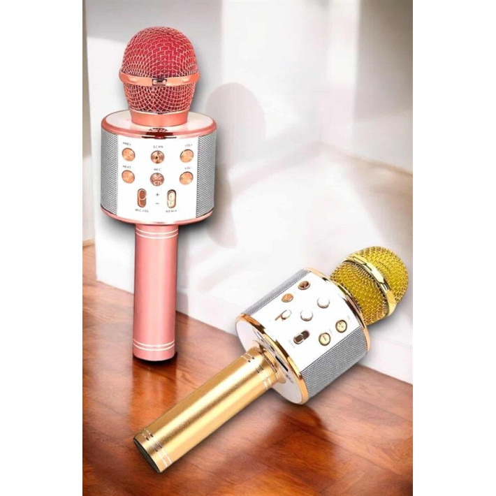 Kablosuz Bluetooth Karaoke Mikrofon USB ve AUX Girişli Yüksek Ses Kali
