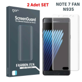 Gor Galaxy Note 7 Fan 3D Kavisli Darbe Emici Full Ekran Koruyucu 2 Ade