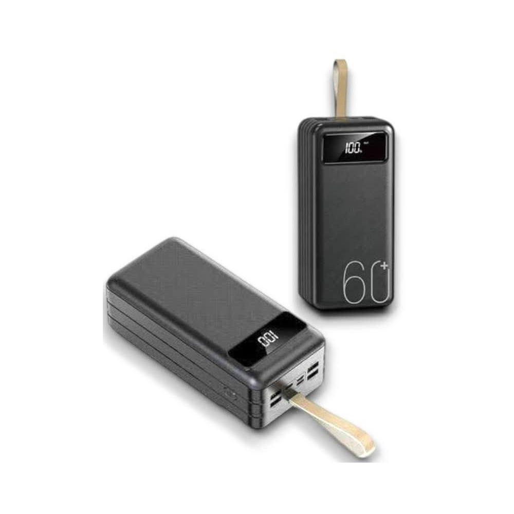 Powerbank 60.000 Mah Taşınabilir Şarj Hızlı El Fenerli Dijital Gösterg