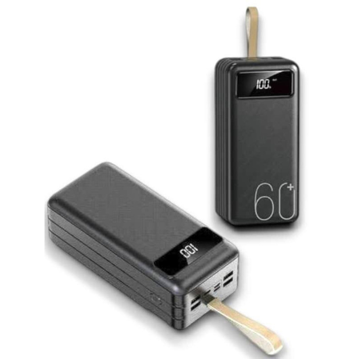 Powerbank 60.000 Mah Taşınabilir Şarj Hızlı El Fenerli Dijital Gösterg