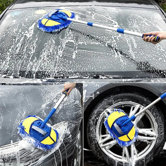 ALLY Mikrofiber Dönebilen Püsküllü Araba Yıkama Ve Temizleme Fırçası