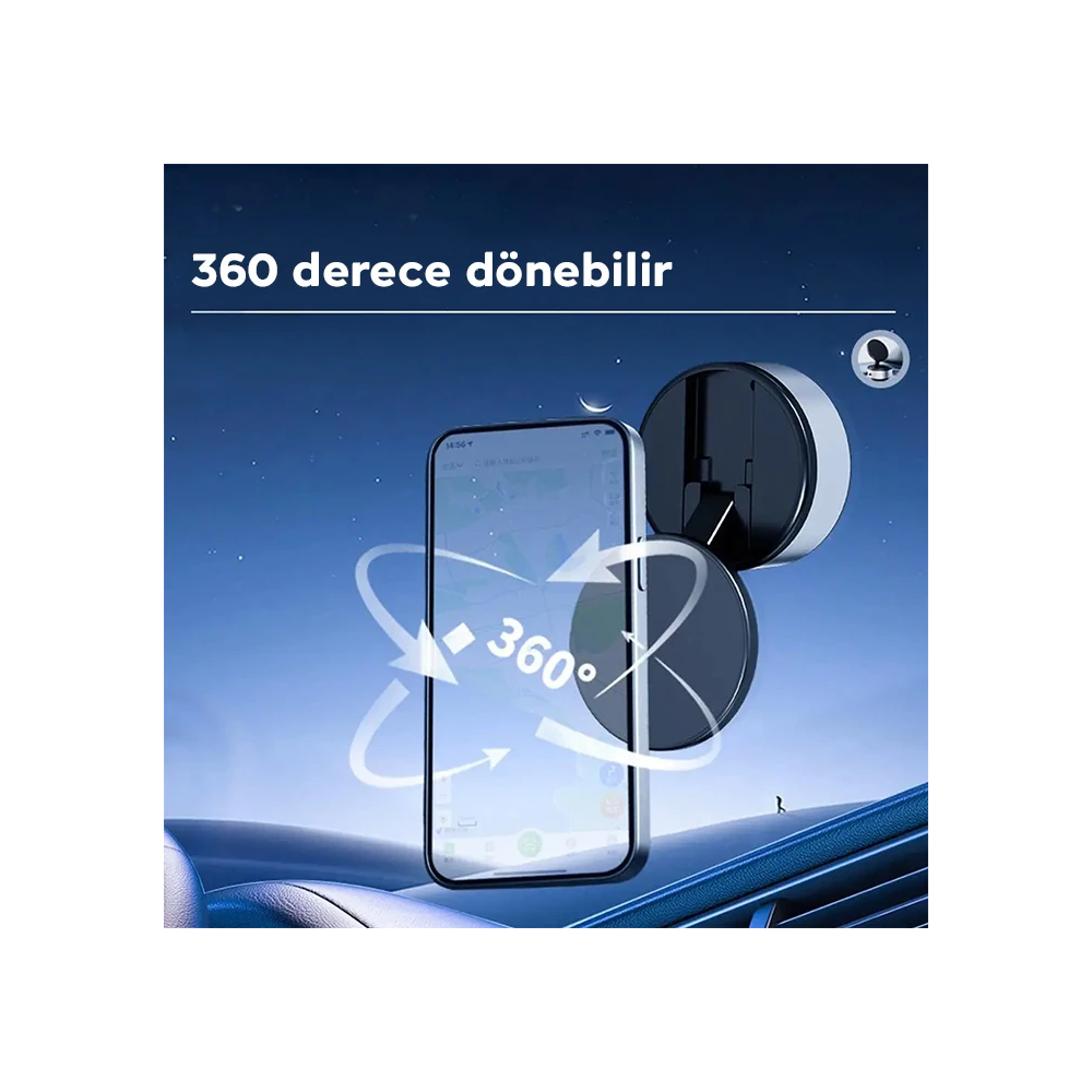 Ally 360° Ayarlanabilir Vakumlu Araç Oto Telefon Tutucu