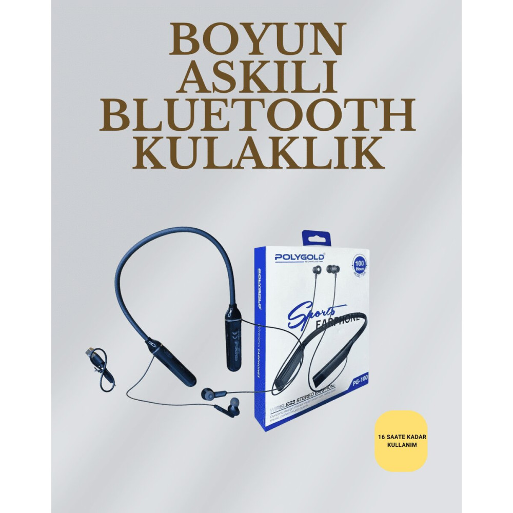 Uzun Süreli Kullanım İçin – Kablosuz Boyun Bantlı Kulaklık 50 Saat Bat