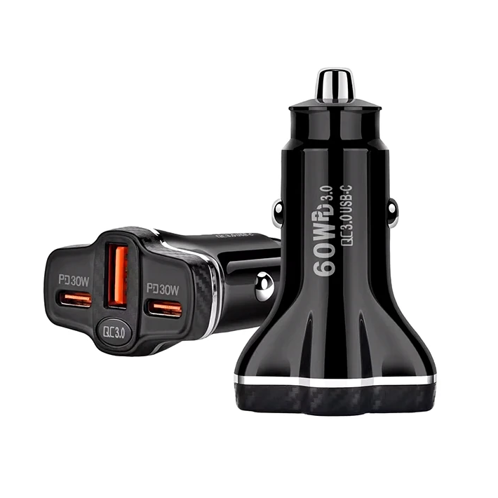 ALLY PD62 2xType-C + USB 78W Araç Çakmaklık Hızlı Şarj Aleti Araç Şarj